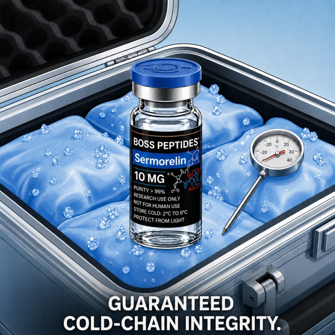 Vial on ice in secure case