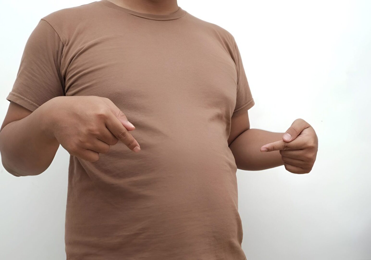 Individual gesturing with both hands