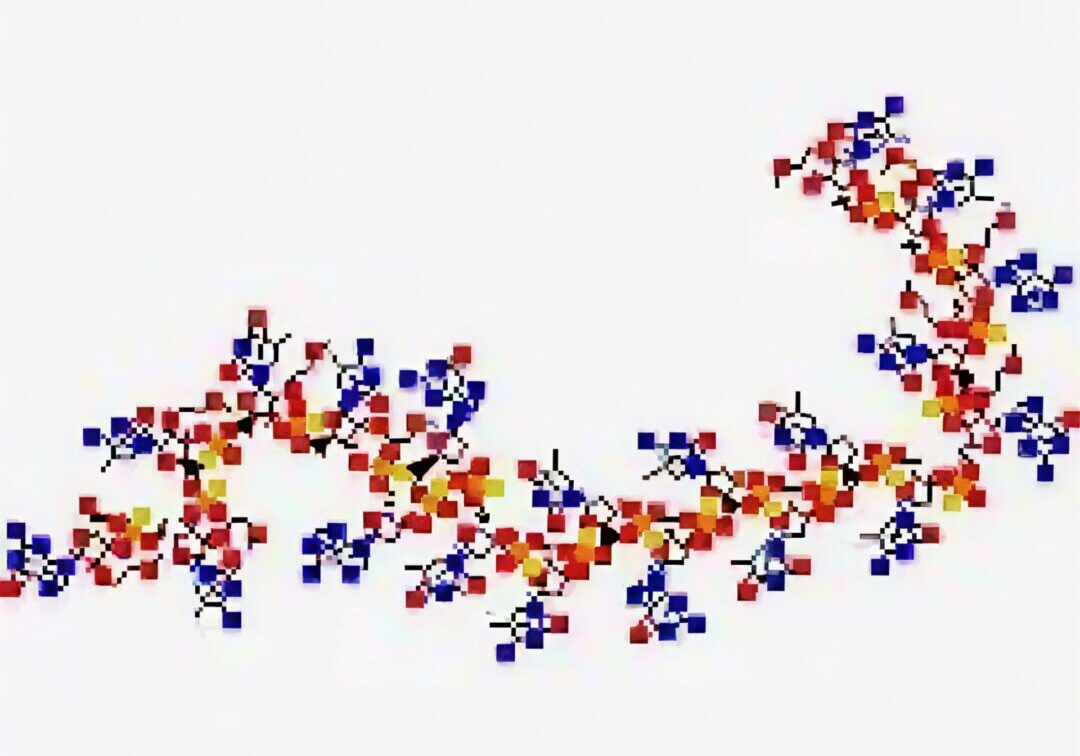 Abstract molecular design with vibrant colors